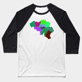 Belgium Color Map Baseball T-Shirt